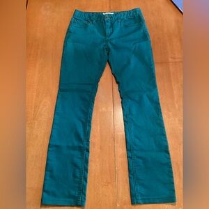 FREE PEOPLE Low Rise Skinny Jeans in Teal Turquoise Color Pop - Size 25